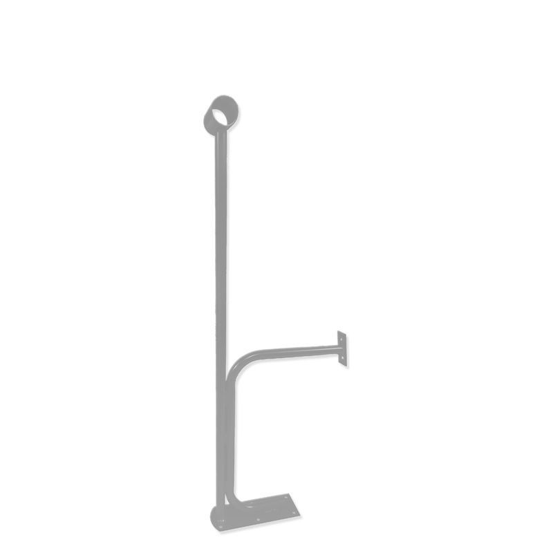 Хореографический кронштейн напольно-пристенный однорядный  белый Pioner A12842