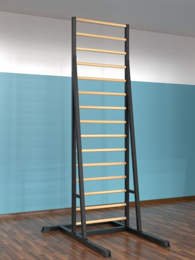 Шведская стенка напольная разборная металл-береза  Pioner A16222