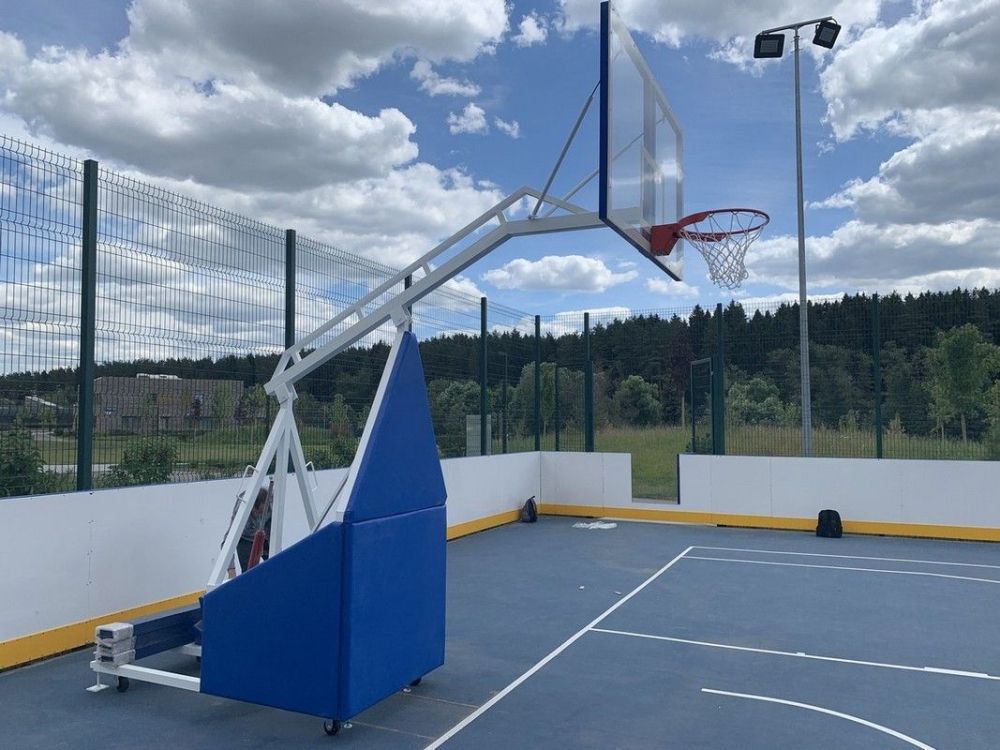 Стойка баскетбольная мобильная складная массовая вынос 225 см Pioner A13463