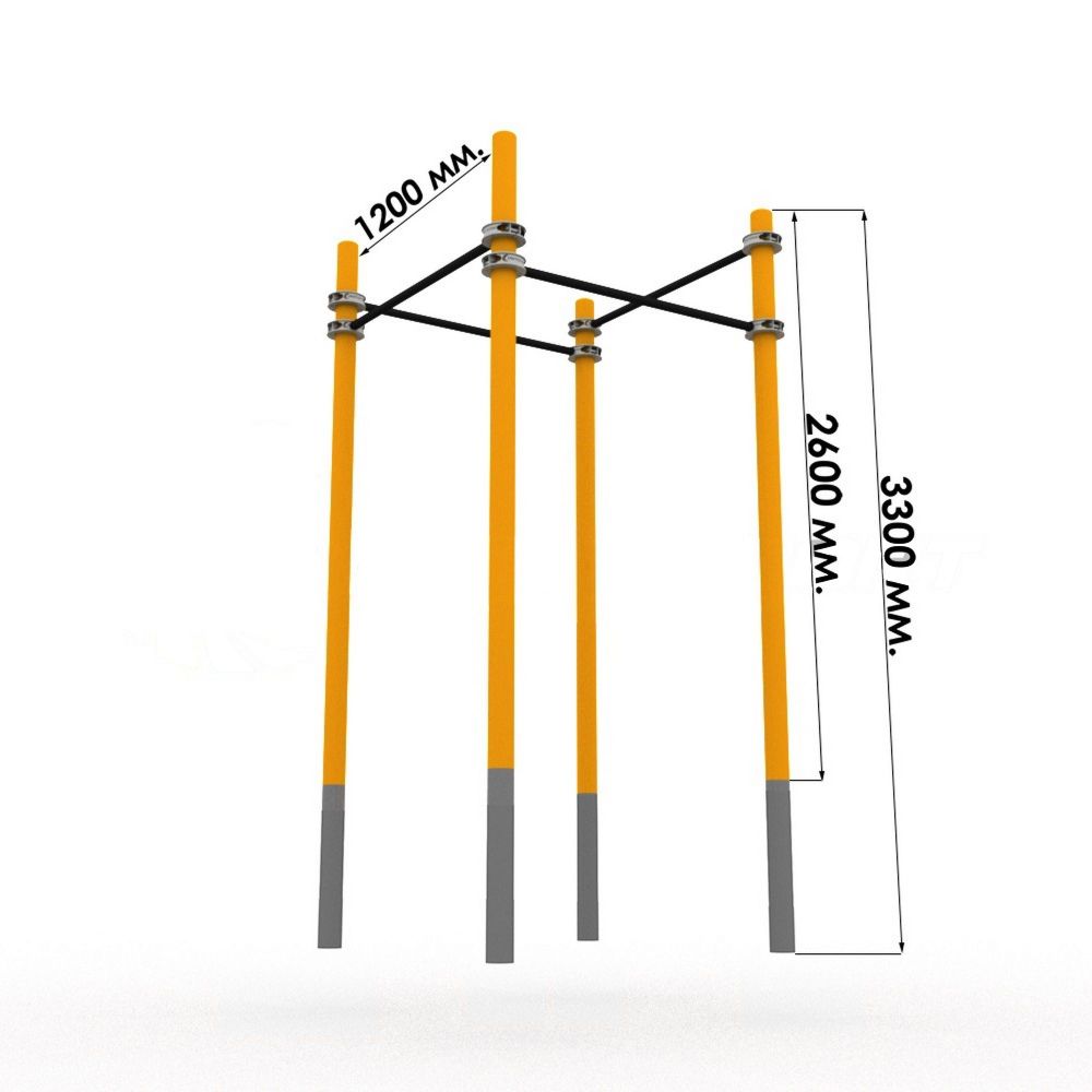 Комплекс турников квадратный для Воркаут Pioner A17246