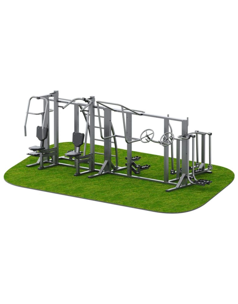 Уличный тренажерный комплекс на раме   Pioner A15489