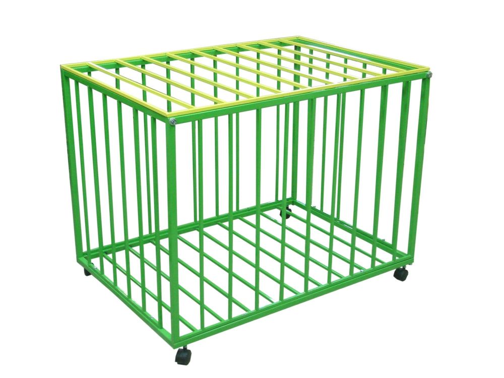 Контейнер для мячей на колесиках 100х70x72 cм метал, разборный с крышкой  Pioner A15207