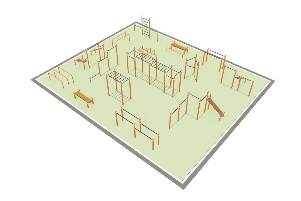 Парковая площадка для Воркаут и WRK  Pioner A16595