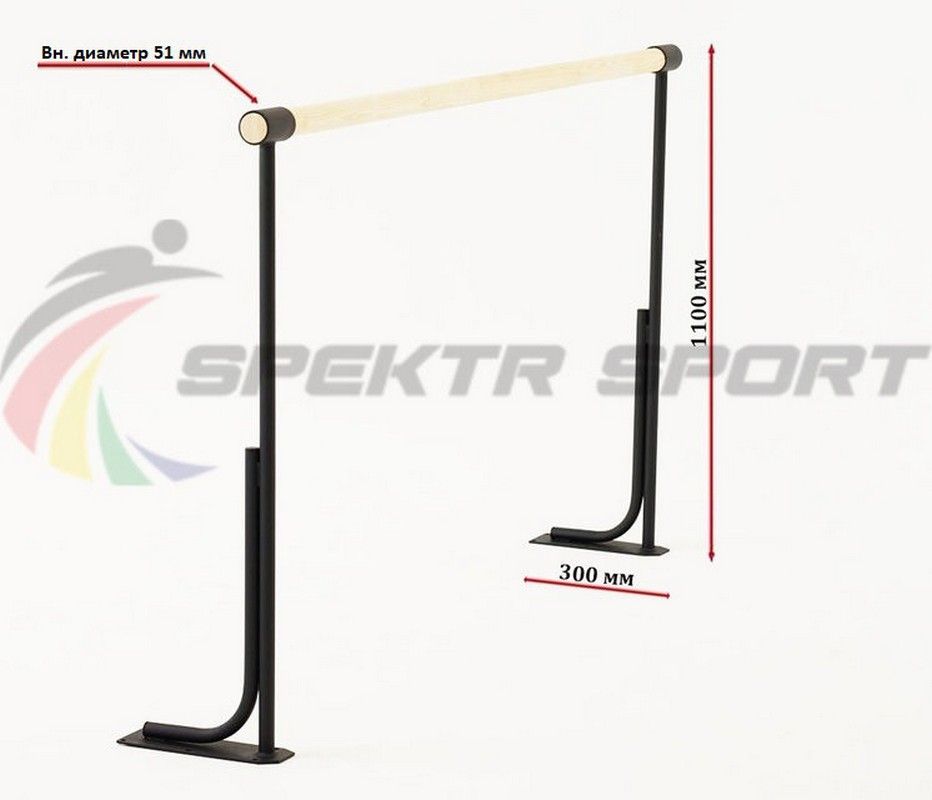 Хореографический станок однорядный напольный   Бук Pioner A14207