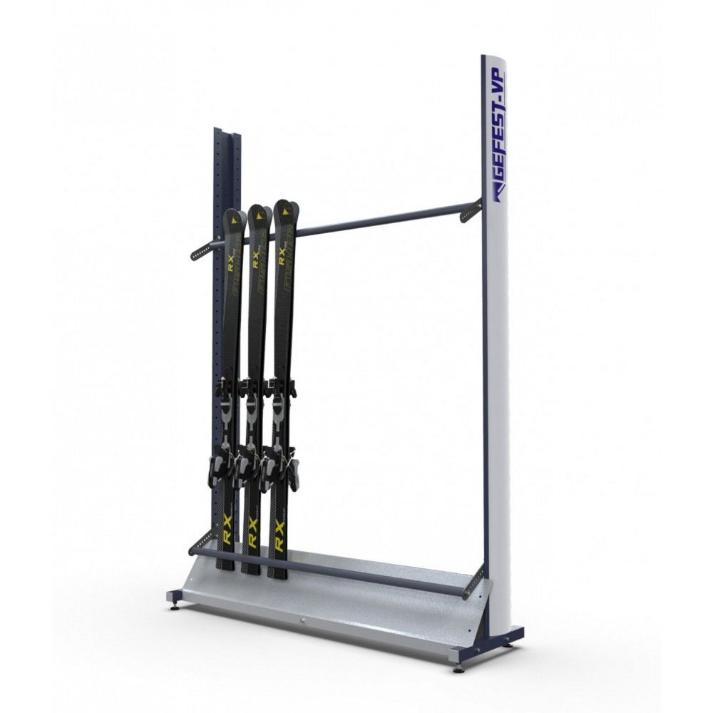 Стеллаж Премиум для горных лыж, односторонний 219х155х45см  GLP-12