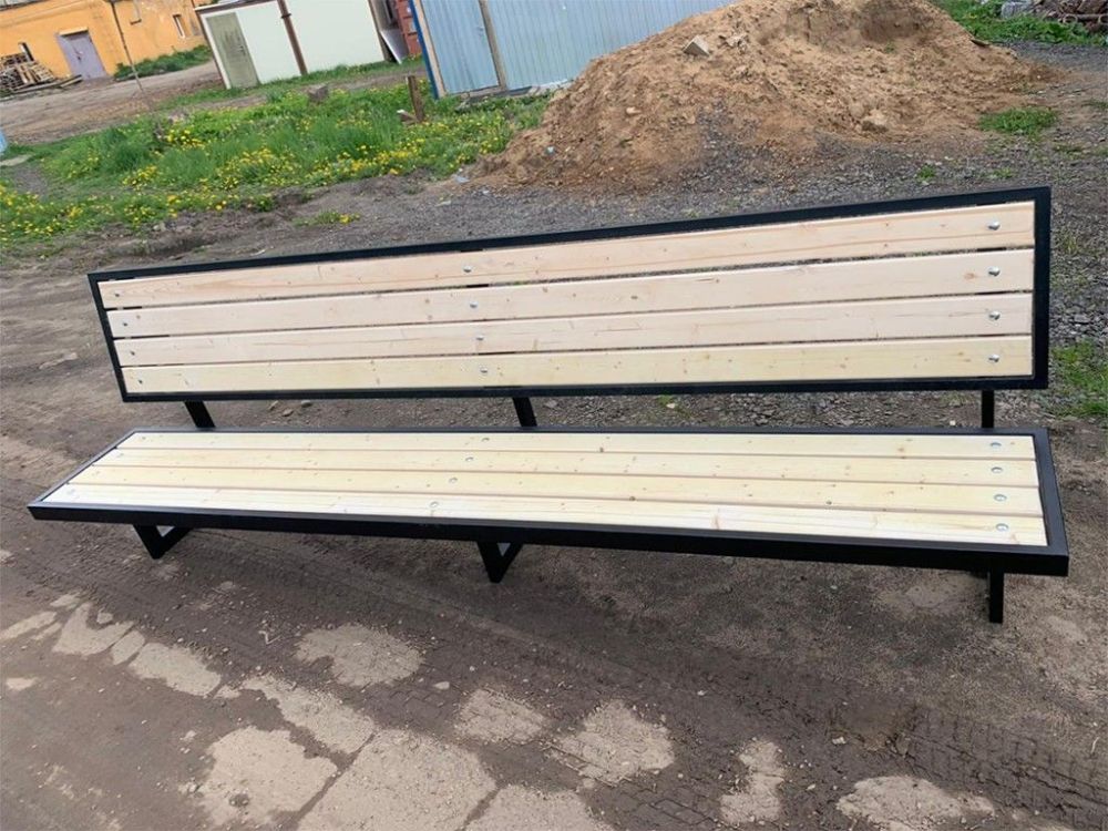 Уличная скамейка со спинкой Парк, длина 1500 мм  Pioner A10941