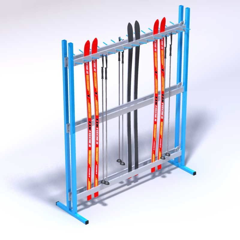 Стеллаж для хранения беговых лыж и палок  Pioner A12900