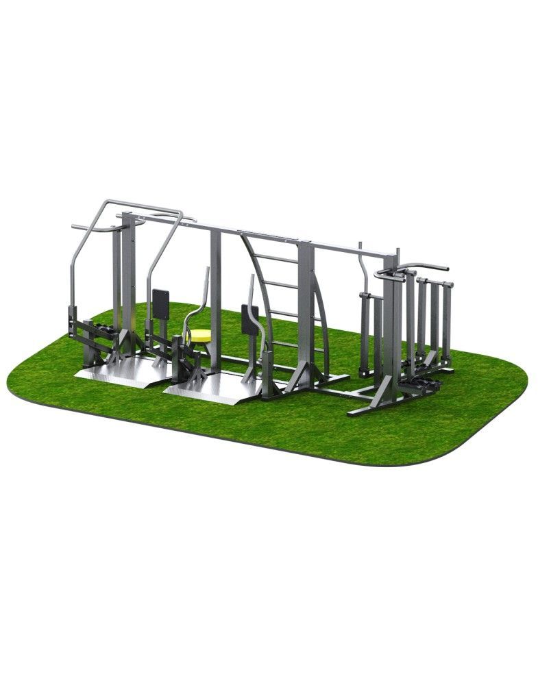 Уличный тренажерный комплекс на раме  Pioner A11759