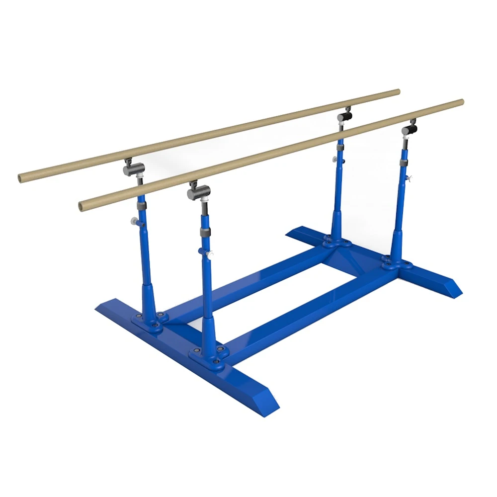 Брусья гимнастические мужские с деревянными жердями, на чугунной тумбе