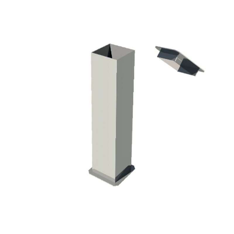 Закладные оцинкованные стаканы для стационарных стоек из профиля 80х80 мм Pioner A14515