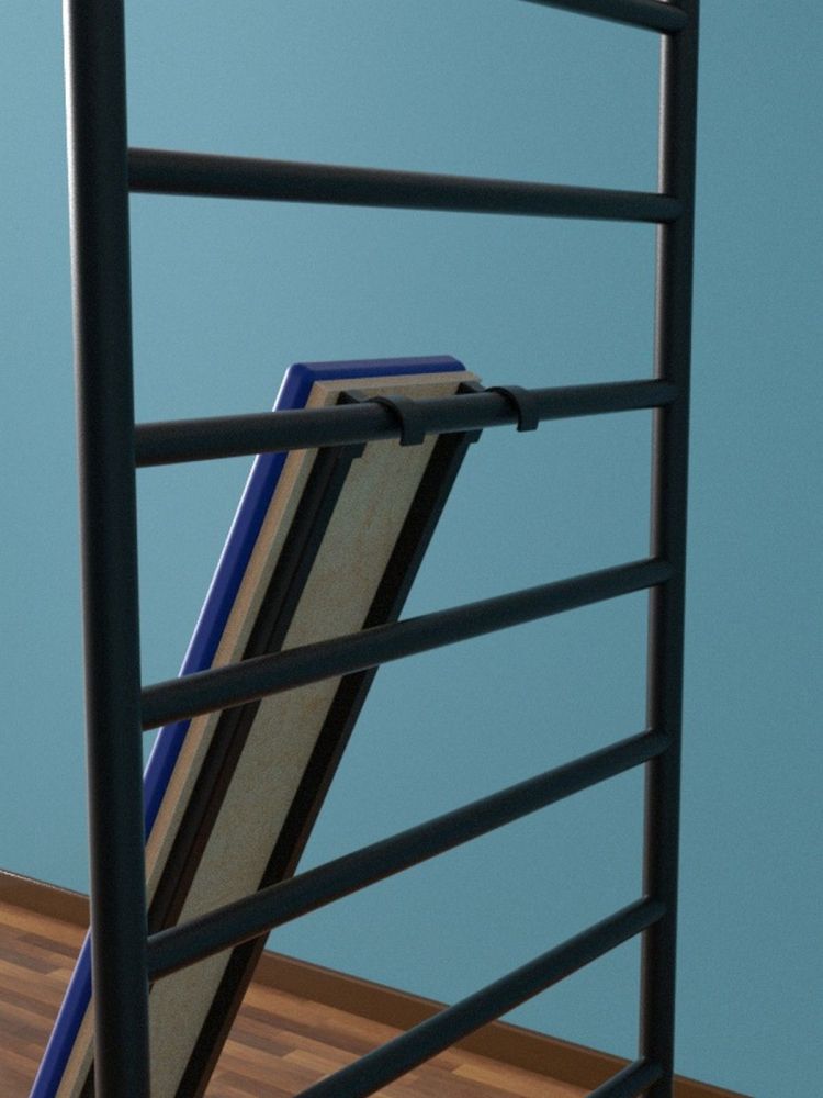 Шведская стенка враспор с регулировкой высоты и доской наклонной Pioner A16200