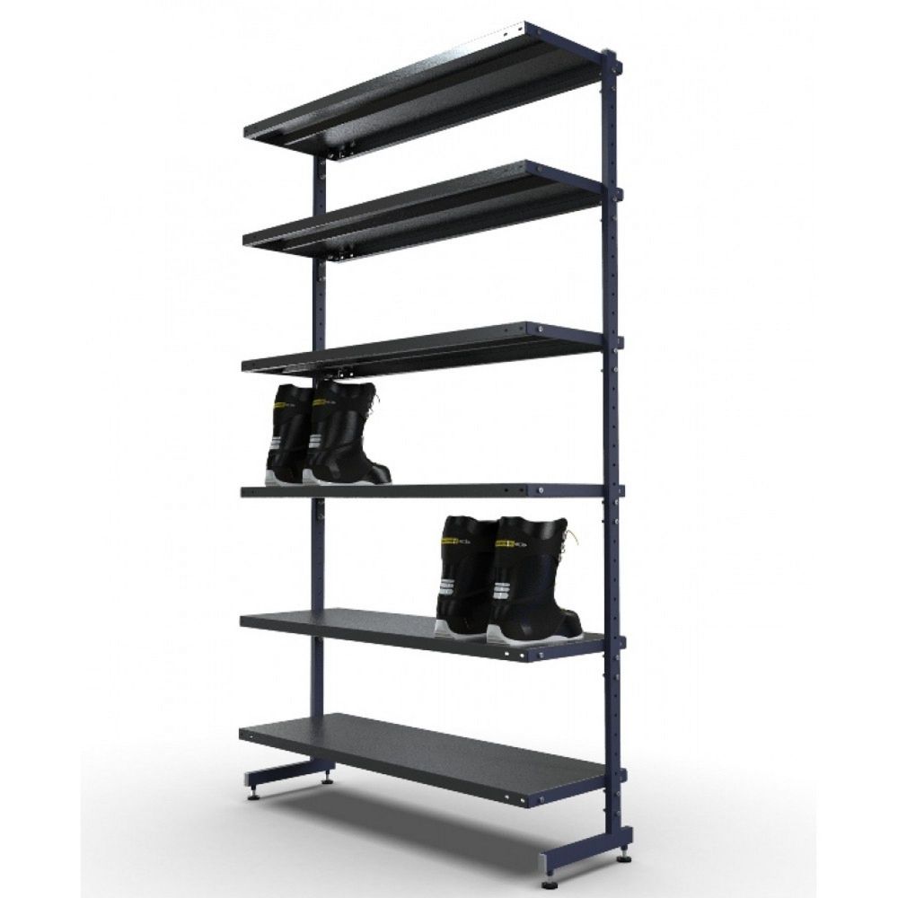 Стеллаж Стандарт для ботинок, односторонний 205х125х45см  SBS-24/40