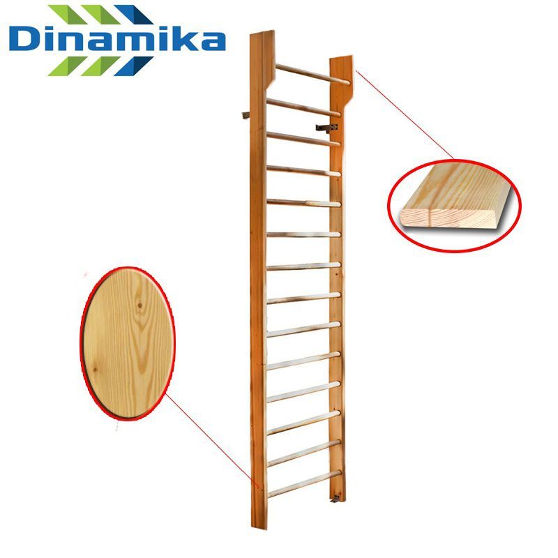 Стенка гимнастическая 3000х800 с турником (массив.сосна)  Pioner A15781