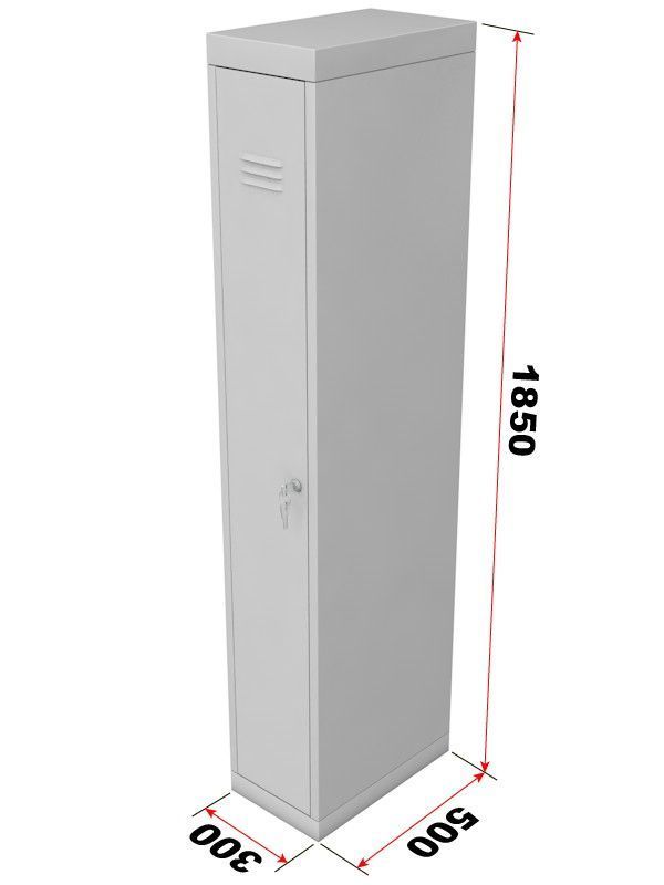 Шкаф для раздевалок металлический однодверный, ширина 300 мм  Pioner A16371