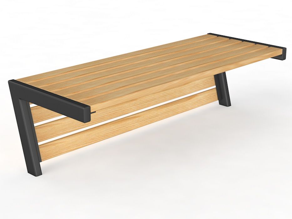 Уличная скамейка без спинки  длина 1500 мм  Pioner A10968