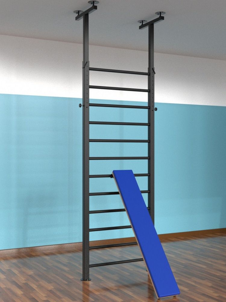 Шведская стенка враспор с регулировкой высоты и доской наклонной Pioner A16200