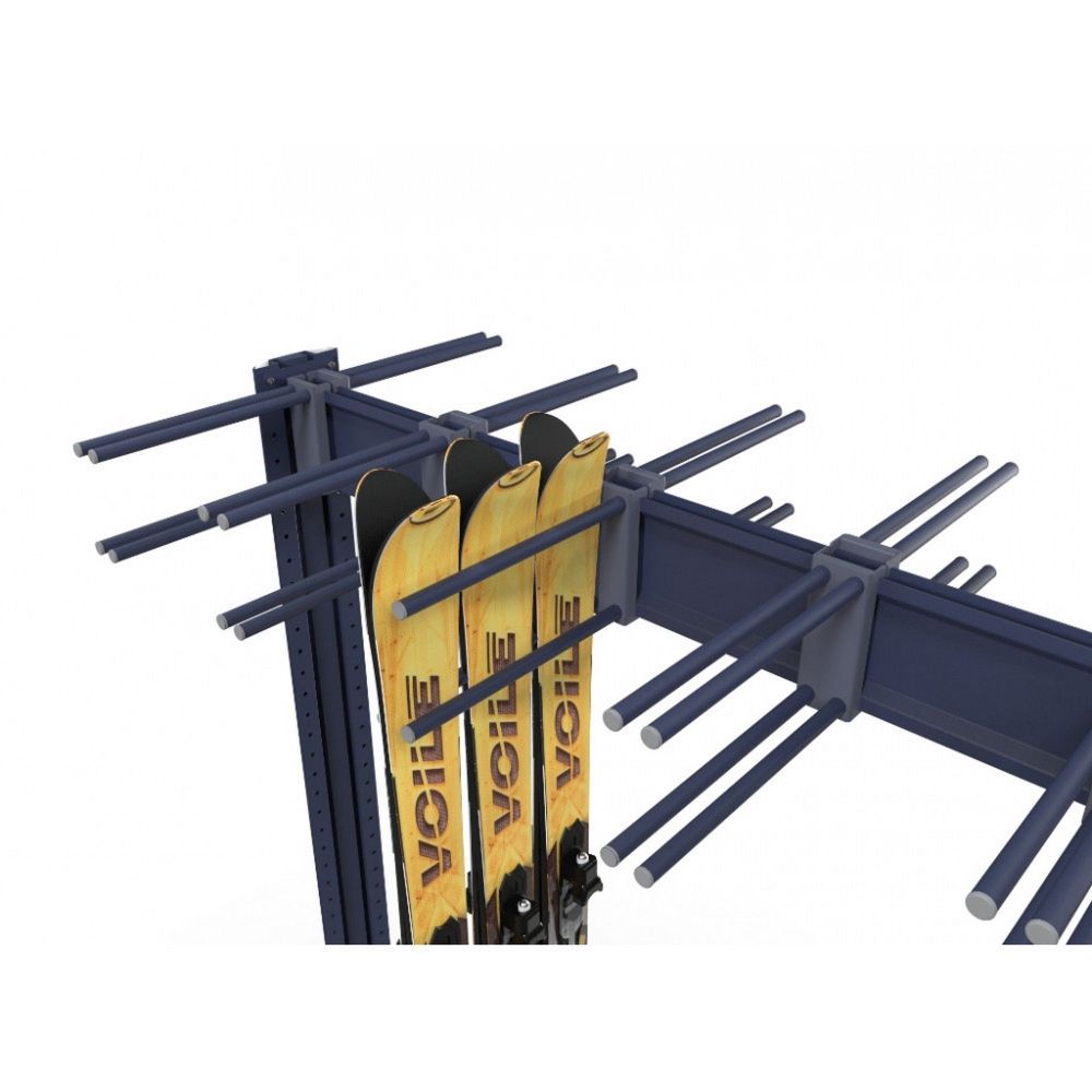 Стеллаж Премиум-У для лыж фрирайда, двухсторонний 219х155х90см  GLFPY-30