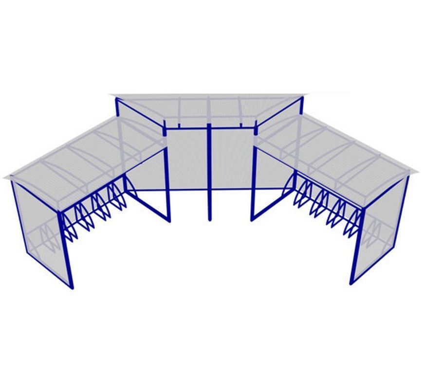 Велопарковка крытая Pioner A10122