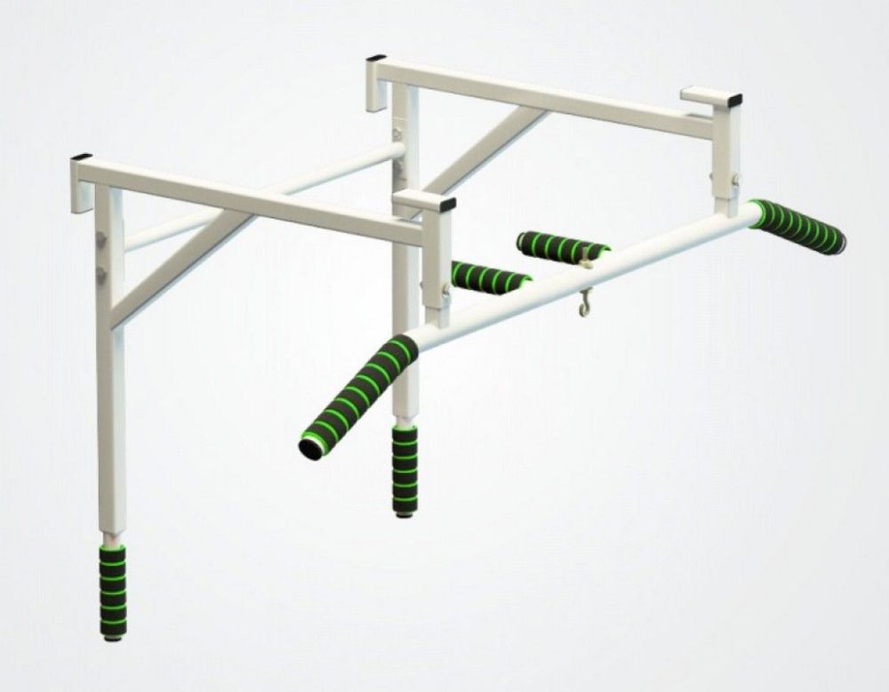 Турник-брусья навесной, белый Pioner A12167