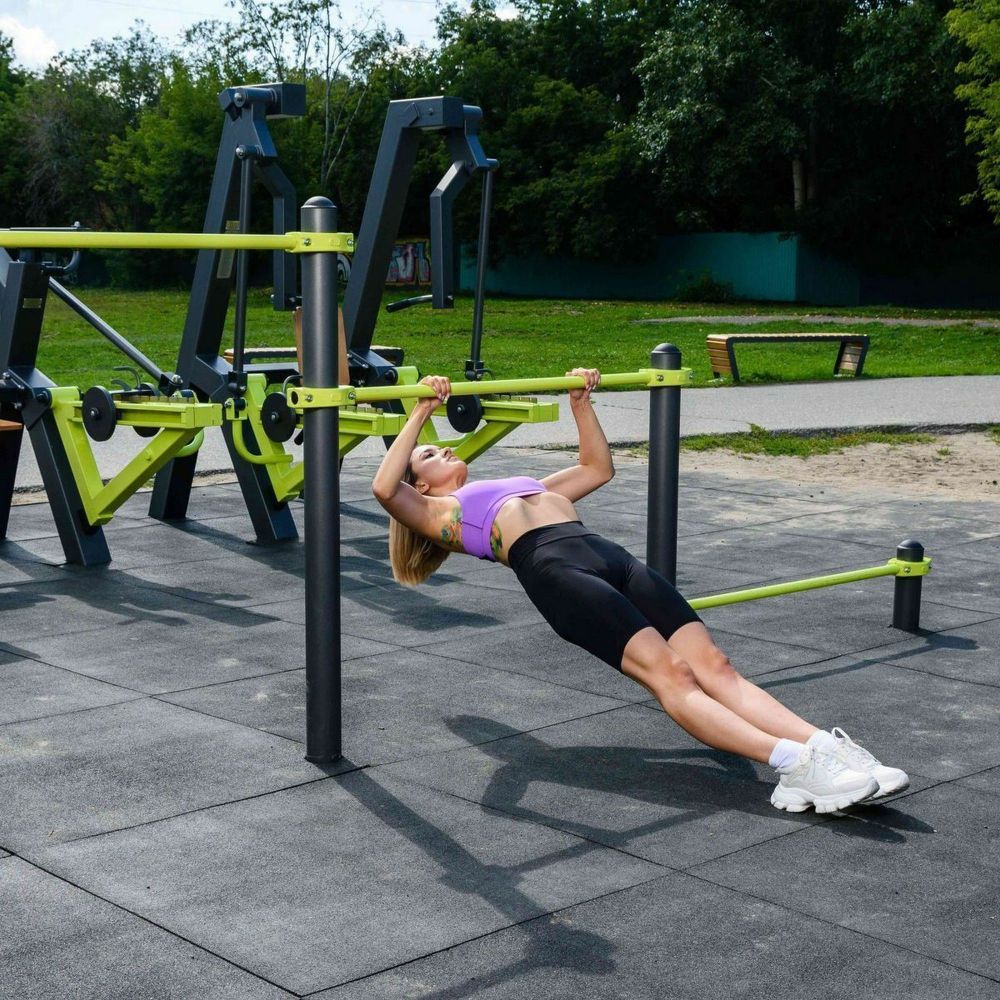 Воркаут Тройной каскад турников для отжиманий и подтягиваний  Pioner A17719