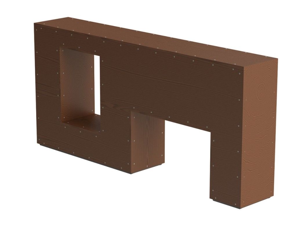 Элемент полосы препятствий Стенка с двумя проломами  Pioner A16882