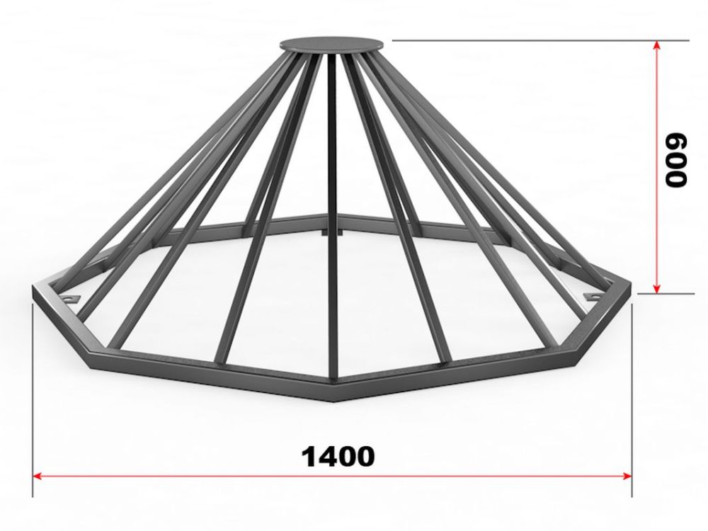 Велопарковка на 8 мест  Pioner A10112