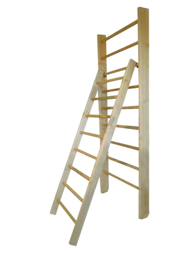 Лестница навесная с зацепами 228x42 см, дерево, покрытие лак  Pioner A12333
