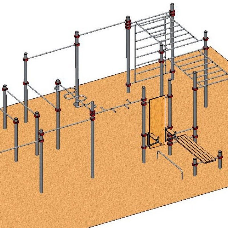 Спортивный комплекс МаксПлюс круглый профиль  Pioner A15924