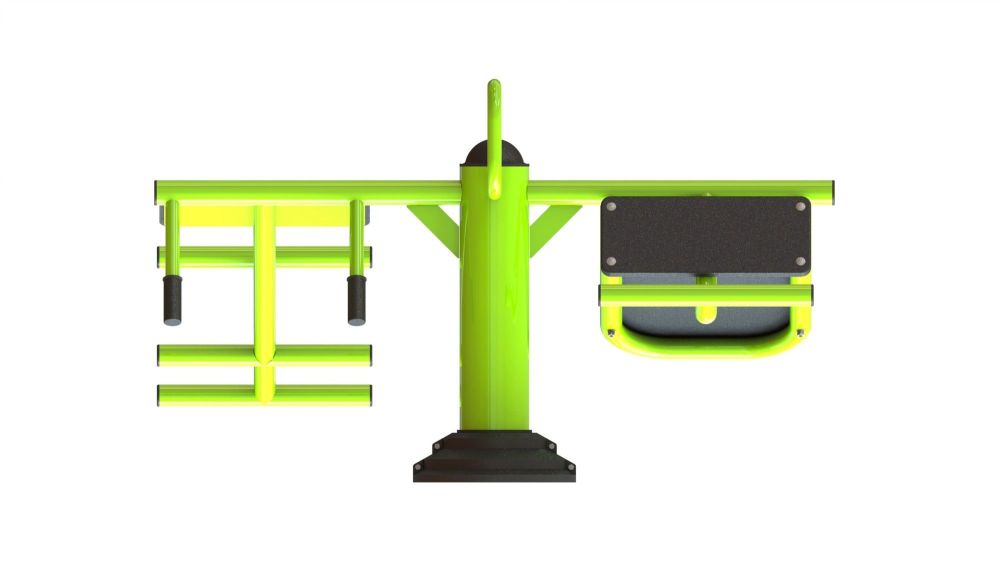 Уличный тренажер взрослый Пресс + Гиперэкстензия для двоих Pioner A17406