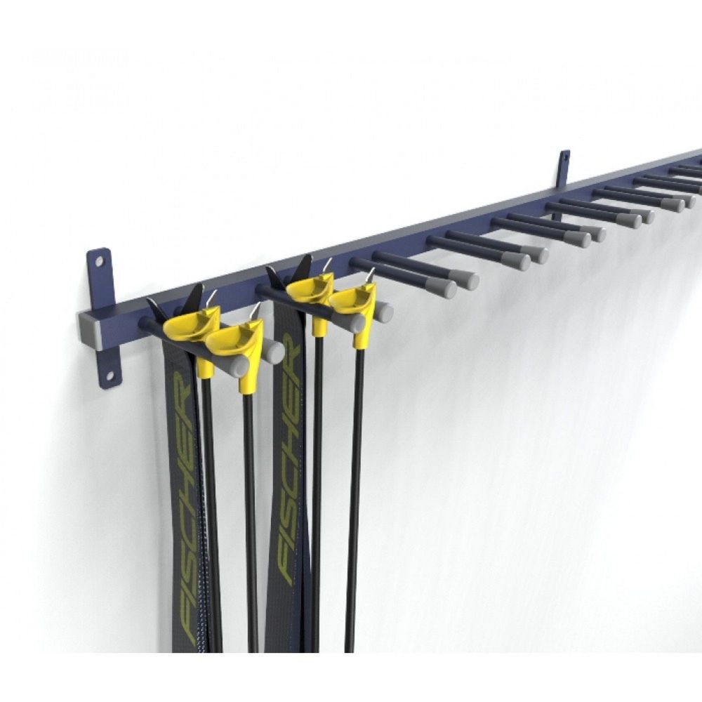 Вешалка Эконом для беговых лыж, пристенная 12х150х15см  VBLE-12