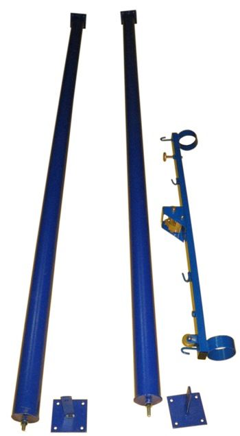 Стойки волейбольные универсальные пристенные с системой натяжения (цвет синий) Pioner A10191