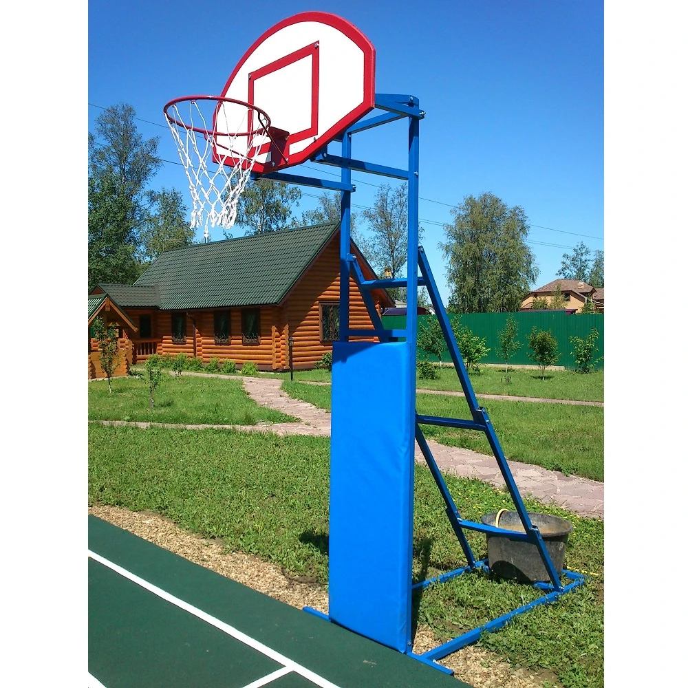 Стойка баскетбольная/стритбольная складная с щитом, кольцом и сеткой