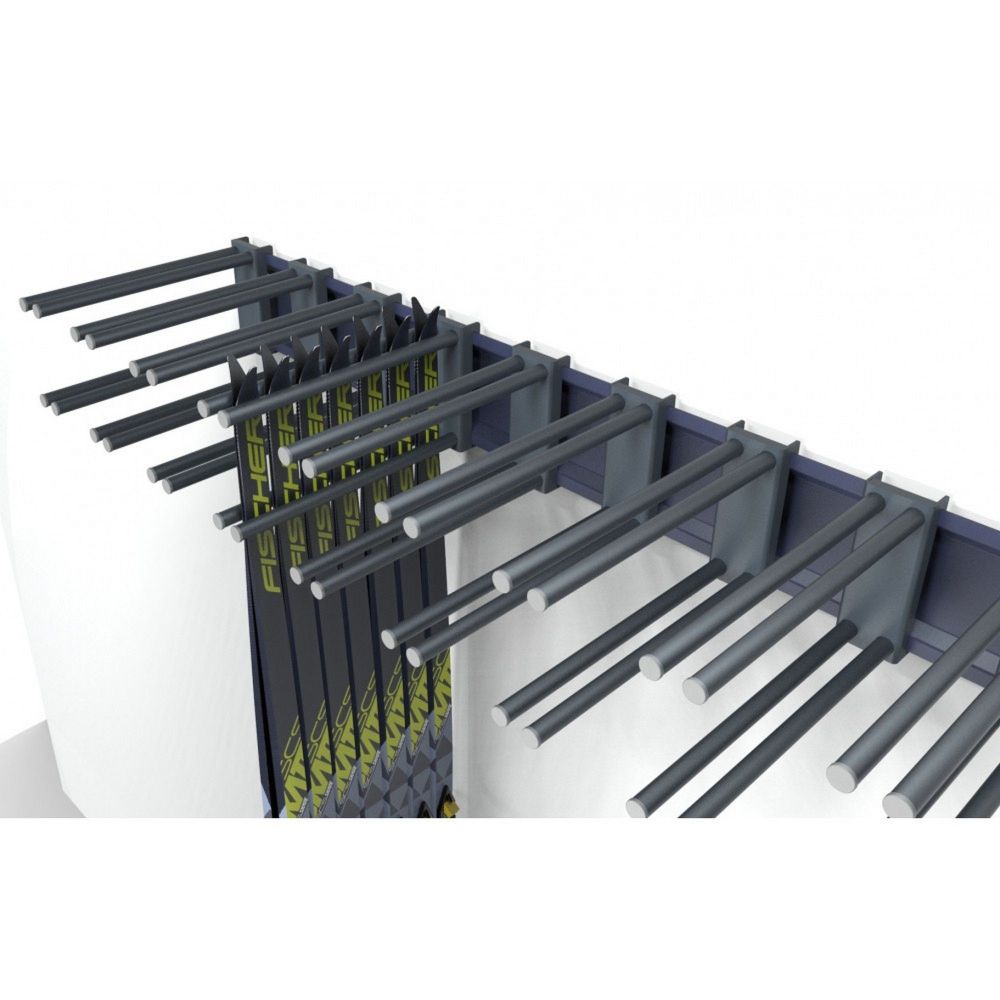 Вешалка Премиум-У для беговых лыж, пристенная 25х147х45см  VBLPY-63