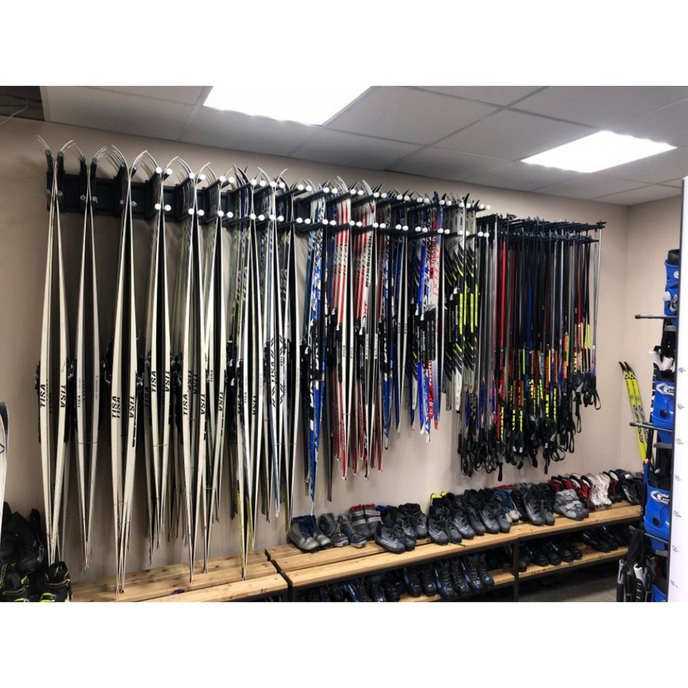 Вешалка Премиум-У для беговых лыж, пристенная 25х235х45см  VBLPY-119