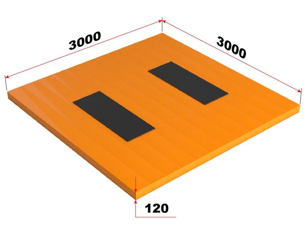 Помост тяжелоатлетический 3х3х0,12м  Pioner A12153