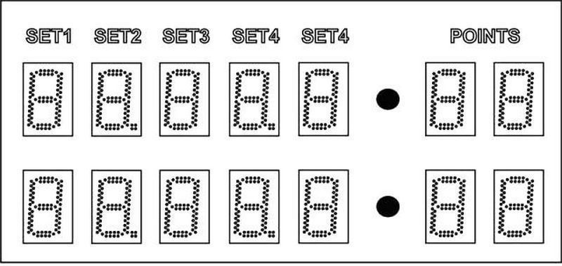 Табло для большого тенниса электронное 145x70x4,4  Pioner A13735