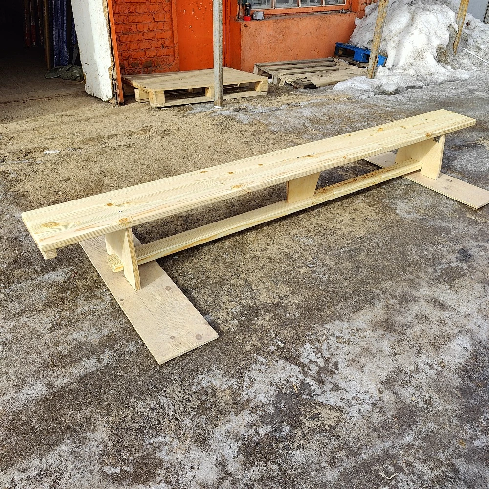 Скамейка гимнастическая 4000х240х300 мм. ОПТИМА, на фанерных ножках