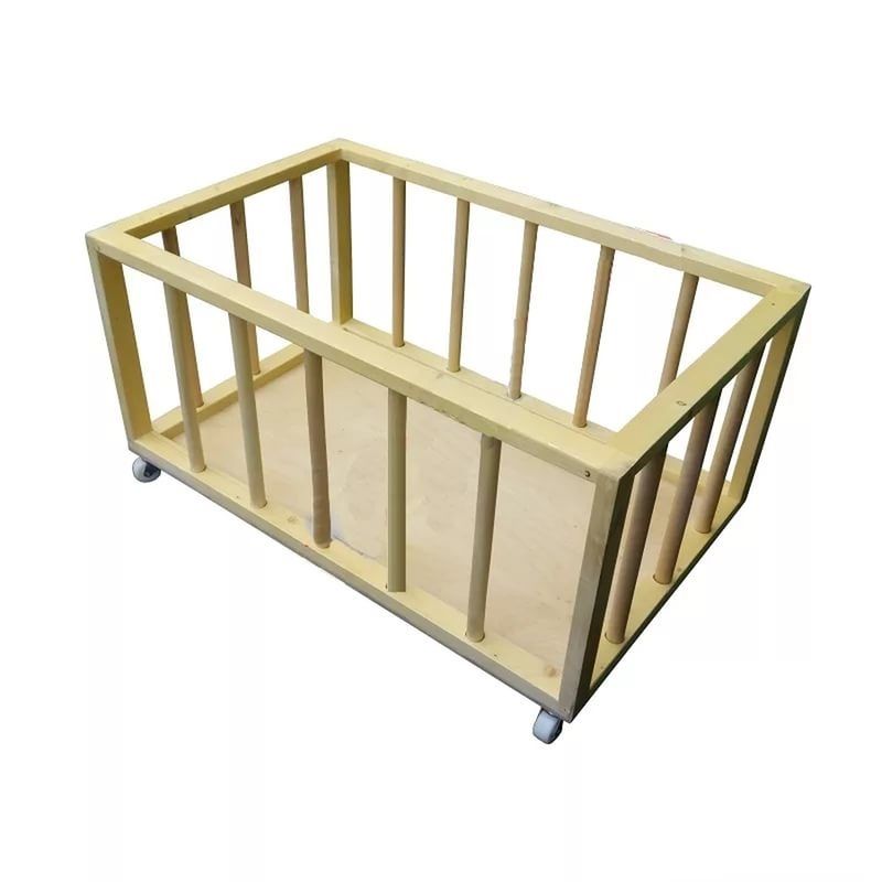 Тележка (корзина) для мячей и спортивного инвентаря деревянная на колесиках  Pioner A13066