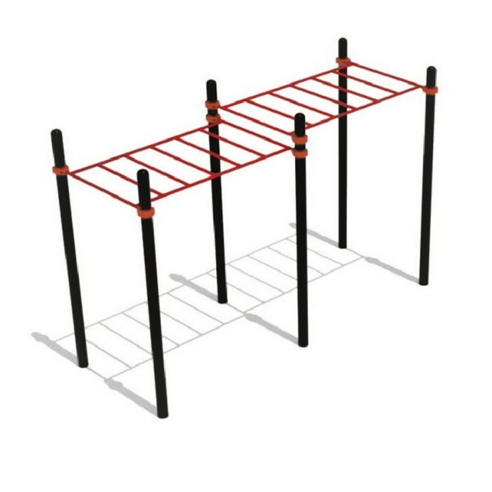 Рукоход классический двухуровневый  круглый профиль Pioner A16066