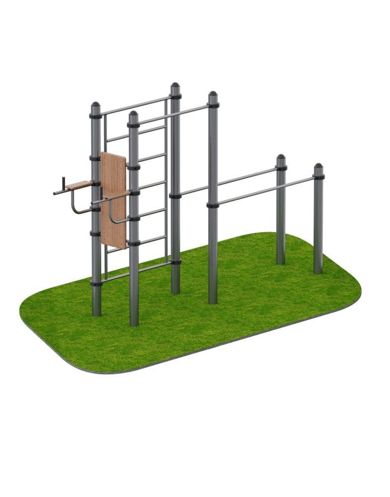 Комплекс снарядов – турник, брусья, вертикальный пресс, шведская стенка   Pioner A15517