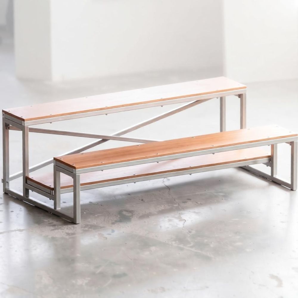 Трибуна мобильная 2 ряда сиденья из фанеры