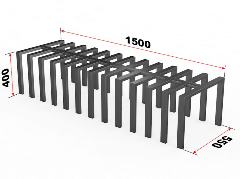 Велопарковка-скамья на 12 мест  Pioner A10110