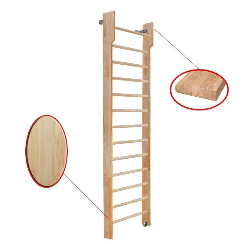 Стенка гимнастическая 2800х800 с турником (щит.сосна)  Pioner A15777