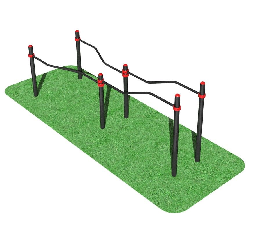 Брусья разноуровневые с возможностью занятий для инвалидов и лиц с ограниченными возможностями Pioner A18058