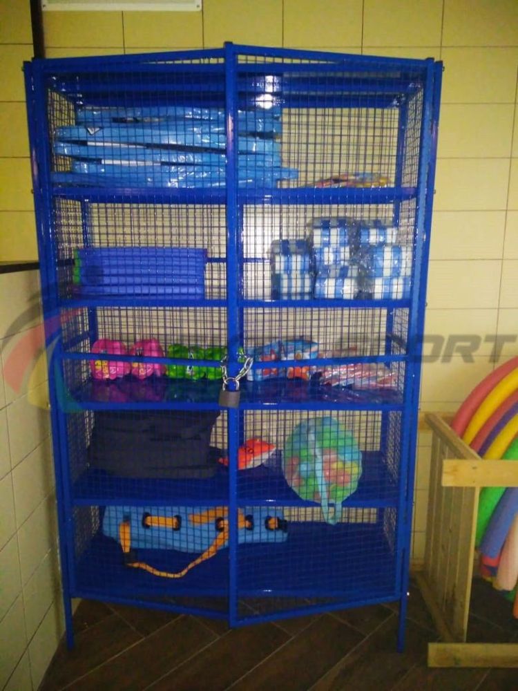 Стеллаж для хранения инвентаря  закрытый 1250х500х2000 (разборный) Pioner A17208