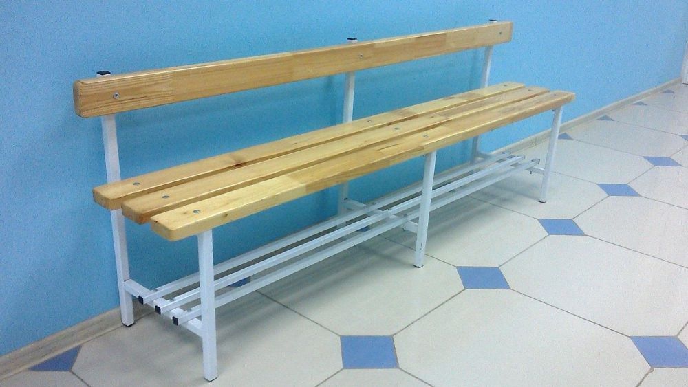 Скамья для раздевалок со спинкой, 1,5м Pioner A17867