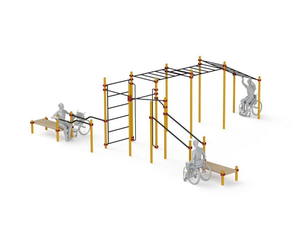 Спортивный комплекс для инвалидов-колясочников  Pioner A11782