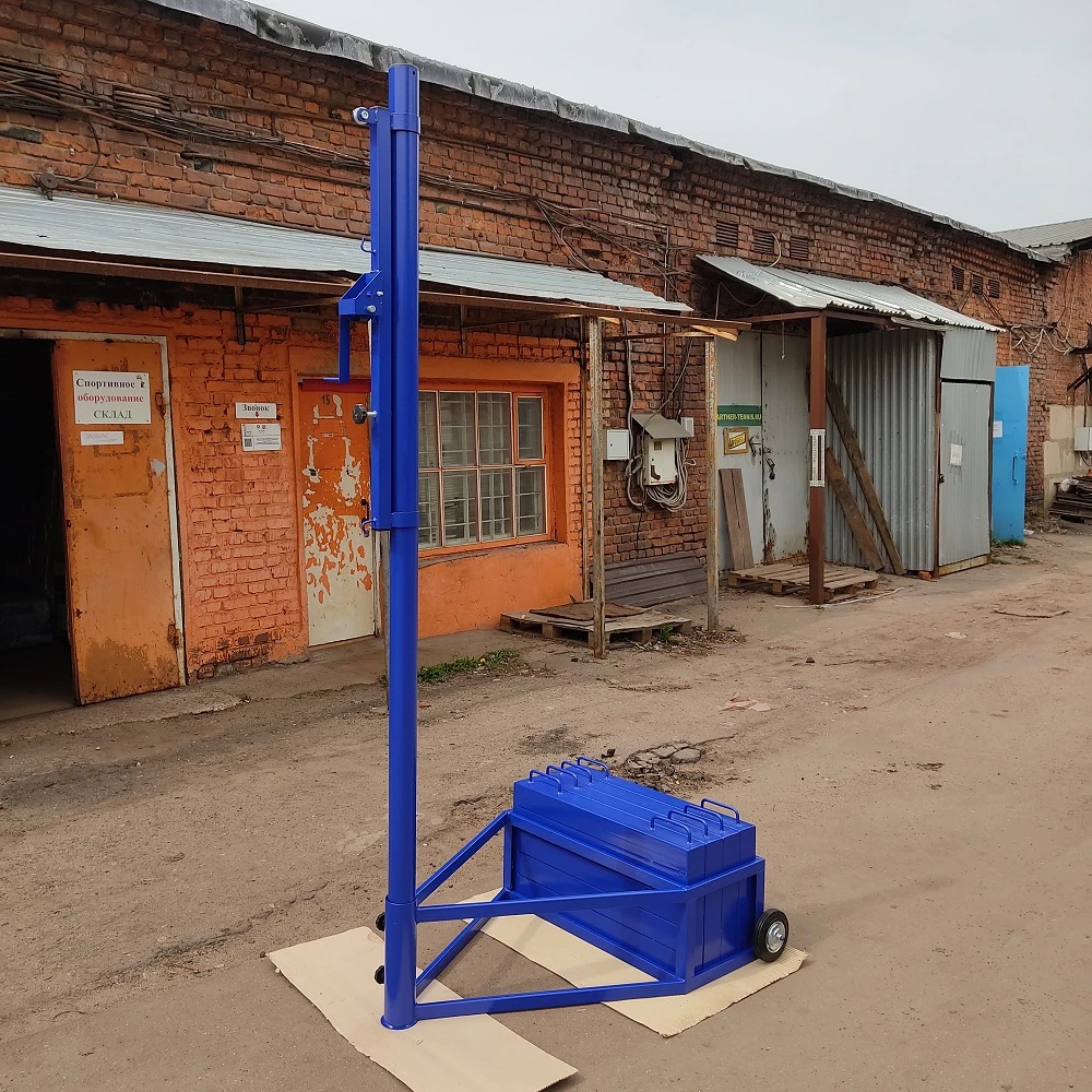 Стойки волейбольные мобильные универсальные с противовесом 460 кг с механизмом натяжения сетки Pioner A2470041