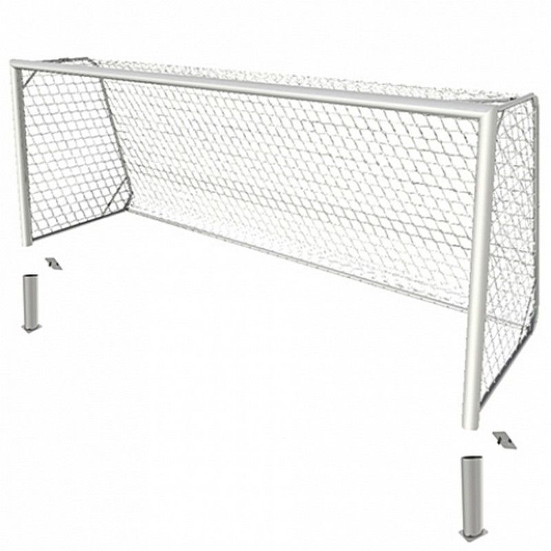 Ворота футбольные 5х2 м, алюминиевые стационарные юношеские Pioner A14512