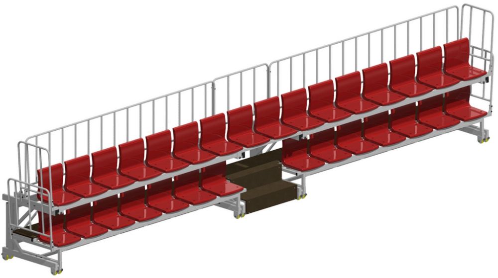 Трибуна двухрядная 30 мест телескопическая сборно-разборная  Pioner A15289